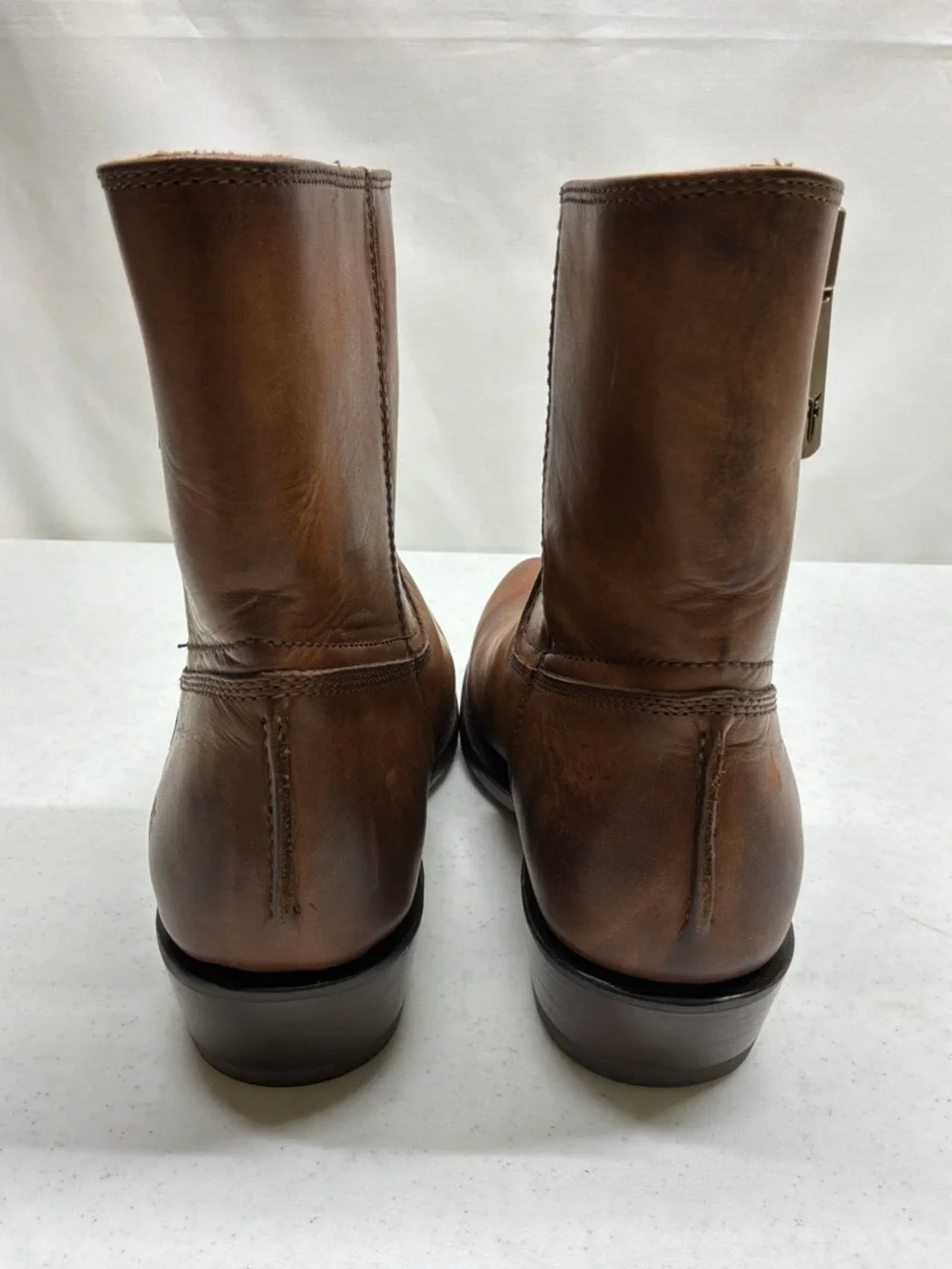 Frye Leather Billy Short Bark Color Boots Size 6M Women's NWOB